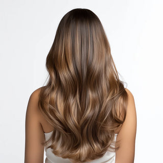 [New Color]Full Shine Genius Weft Hair Extensions 100% Virgin Human Balayage -Virgin Genius Hair Weft-Full Shine