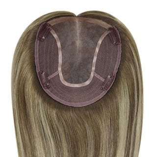 women's hair pieces for gray hair clip in topper hair extensions