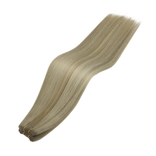 Full Shine Virgin Weft Brazilian 100% Human Hair Sew In Bundles Highlights(#P8/60)-Regular Virgin Hair Weft-Full Shine