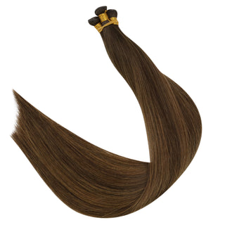 Full Shine Genius Weft Hair Extensions 100% Virgin Human Balayage (#DU)-Virgin Genius Hair Weft-Full Shine