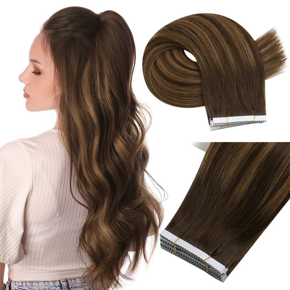 Flower Injection Tape in Brazilian 100 Brazilian Virgin Hair Full Shine