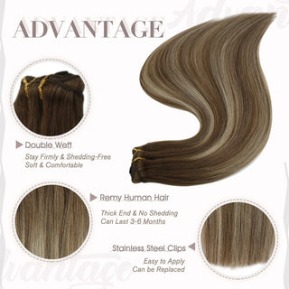 brown clip in hair extensions