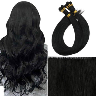 Jet Black hand tied weft hair extensions hand tied hair bundles for girls virgin hair bundles for sew in
