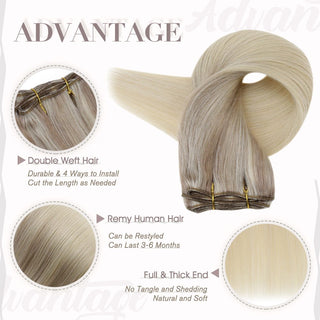 hand tied human hair extensions