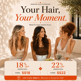 Full Shine hair extensions for special occasion hair with natural volume and seamless blend