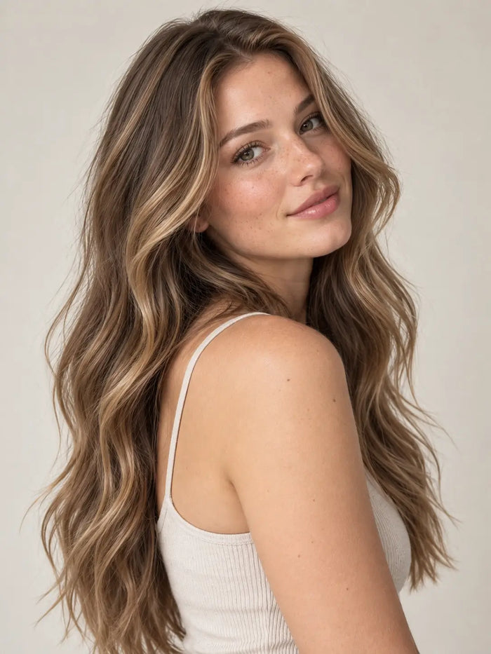 Full Shine Virgin Human Hair Fishnet Topper with a breathable base designed for natural scalp appearance, comfortable coverage, and added volume for thinning hair.