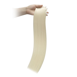 [SALE] Full Shine Flower Injection Tape in Extensions Virgin Human Hair Ice Blonde(#1000)