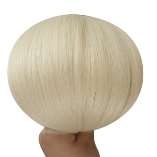 Full Shine Genius Weft Hair Extensions 100% Virgin Human Ice Blonde (#1000)