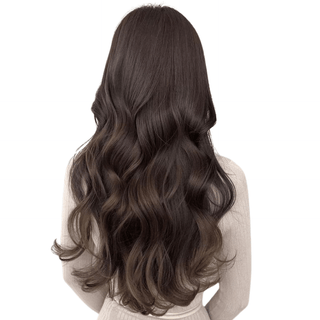 Full Shine Virgin Pu Hole Weft Invisible Weft Hair Extensions Drakest Brown (#2)-Virgin Pu Hair Weft-Full Shine