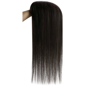 [SALE] Full Shine Lace Wig Toppers 3*5 Inch Lace Base Hairpiece For Women Pure Color #2 Darkest Brown