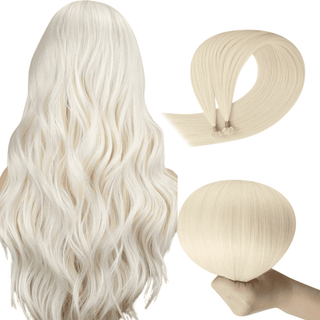 Full Shine Best Human Hair Extensions K Tip 100% Virgin Human Hair White Blonde (#60)-Virgin K Tip Extension-Full Shine