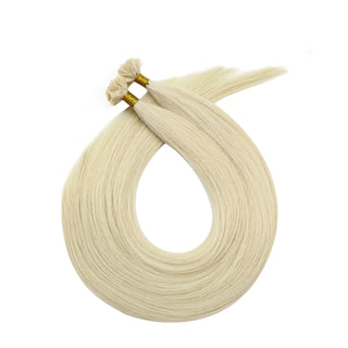 Full Shine K Tip Hair Extensions 100% Virgin Human Hair White Blonde (#60)