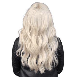 Full Shine Hole PU Weft Virgin Invisible Weft Hair Extensions Bleach Blonde (#1000)-Virgin Pu Hair Weft-Full Shine