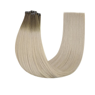[New Color] Full Shine Virgin Hybrid Weft Hair Extensions Balayage Genius Weft (#9A/10/800)-Virgin Genius Hair Weft-Full Shine