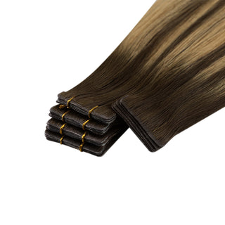 Full Shine Seamless Injection Tape in Extensions Virgin Human Hair Balayage(#BM)