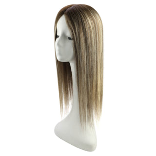 comfortable breathable base, hair topper for thinning hair, virgin hair, balayage brown clip in, full shine, high quality hairpiece, lightweight design, natural hair texture, seamless blend, hair volume boost, durable hair topper, hair replacement, real human hair, hair styling options, effortless style, hair confidence, women hair care