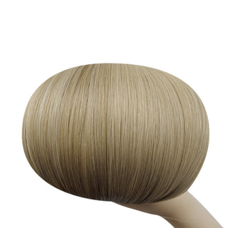 Brown blonde balayage virgin hair tape ins from Full Shine add natural highlights, length, and volume.