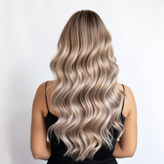 Full Shine Seamless Injection Tape in Extensions Virgin Human Hair Balayage (#9A/10/800)-Seamless Injection Tape in extension-Full Shine