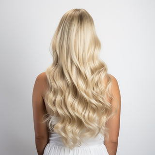 Full Shine Seamless Injection Tape in Extensions Virgin Human Hair Balayage (#R8T60)-Seamless Injection Tape in extension-Full Shine