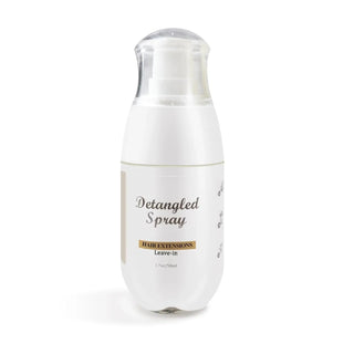 FullShine detangling spray applied on hair extensions in salon for smooth tangle-free results