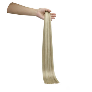 Full Shine Hand Tied Weft Hair Extensions 100% Virgin Human Highlights (#P8/60)-Virgin Handmade Hair Weft-Full Shine