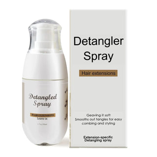 FullShine hair extensions detangler spray on vanity as part of daily hair care routine