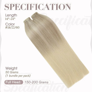 Full Shine virgin hair blonde hair extensions with subtle blonde lowlights and rosy brown accents for a natural blended dimension and soft finish