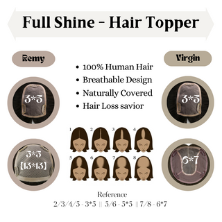 Fullshine human hair hairpieces for women