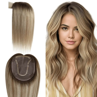 full shine, virgin hair, hair topper, natural looking base, balayage blonde, clip in extensions, women hair solution, human hair topper, hair volume, hair replacement, real human hair, lightweight hair piece, seamless integration, hair styling, hair coverage, remy hair, easy to wear, natural hairpiece, hair texture, hair upgrade