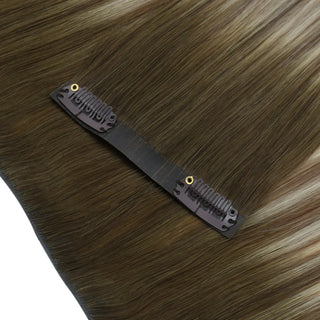 Full shine Balayage Blonde extensiones de clip follow international sleek trends for the global market.