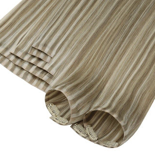 Full shine Blonde Highlights extension clips feature secure long hold for salon kits.