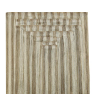 Full shine Blonde Highlights best clip in extensions offer award winning quality for ranking fans.
