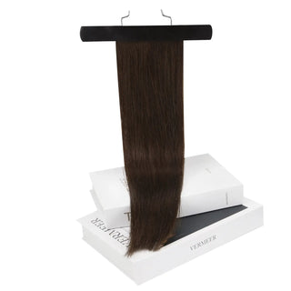 Full shine Medium Brown 100 human hair clip in extensions offer quality customers a pure long styling process.