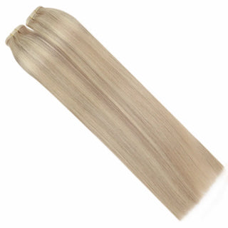 Fullshine premium blonde hair with hints of rose brown for modern contrast.