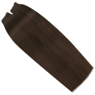 High-quality Fullshine dark brown wefts for a natural soft finish.