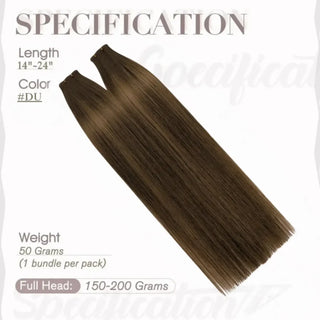 Blonde highlighted brown balayage Fullshine hair offering natural depth.