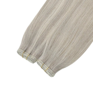 Dimensional ashy blonde color enriched with natural lowlight contrast.