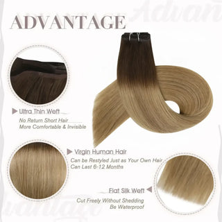 Natural blonde balayage Fullshine virgin hair designed for seamless blending.