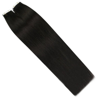 Seamless off black tape ins made from premium Fullshine virgin human hair.