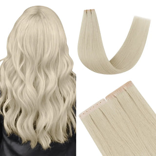  Fullshine Real Hair Extensions, Platinum Blonde Color, Seamless Weft, 24 Inches, Virgin Human Hair, High-Gloss Platinum Blonde, Smooth Texture, Soft and Silky, Non-Shedding, Long-Lasting Shine, Full Volume, Healthy Hair, Lightweight, Natural Movement, Easy Styling, Effortless Glamour