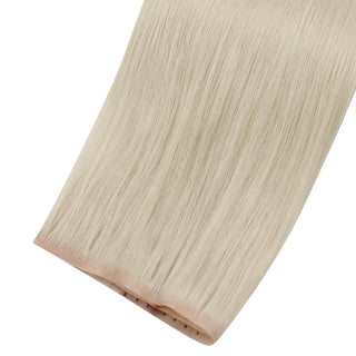 XO Fullshine Platinum Blonde Virgin Hair Extensions, Invisible Weft, 24 Inches, Real Human Hair, Soft and Silky Texture, High-Quality, Lustrous Platinum Blonde, Non-Tangling, Lightweight, Full Volume, Long-lasting, Healthy Hair, Tangle-Free, Comfortable Fit, Easy Application, Glossy Finish