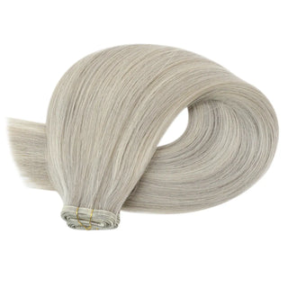 Natural-looking ashy blonde lowlights crafted for seamless blending.