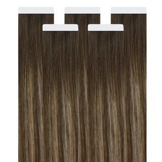 Brown balayage Fullshine virgin hair extensions give natural depth and brightness.