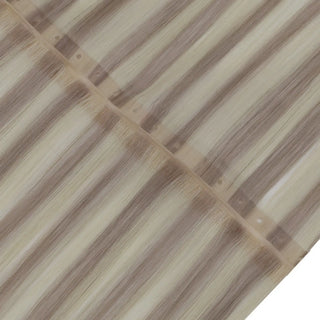 Fullshine Virgin Hair Butterfly Weft in Ash Blonde with Blonde Highlights is perfect for blending colors and everyday styling.
