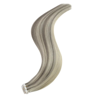 Fullshine ash gray lowlights and blonde tones designed for natural movement.