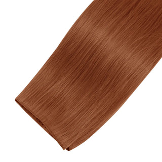 Fullshine Virgin Hair Red Copper XO Invisible Weft offers soft, silky hair that is easy to clip in.
