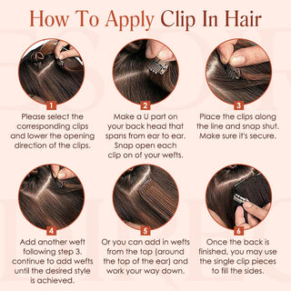 Applying Real Human Hair Clip in Hair Extensions Yourself