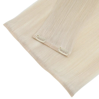 [Pre Order] Injection PU Clip in Hair Extensions Remy Hair Platinum Blonde #1000