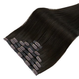 [Pre Order] Injection PU Clip in Hair Extensions Remy Hair Brown Highlights #2/2/6
