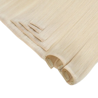 [Pre Order] Injection PU Clip in Hair Extensions Remy Hair Platinum Blonde #1000